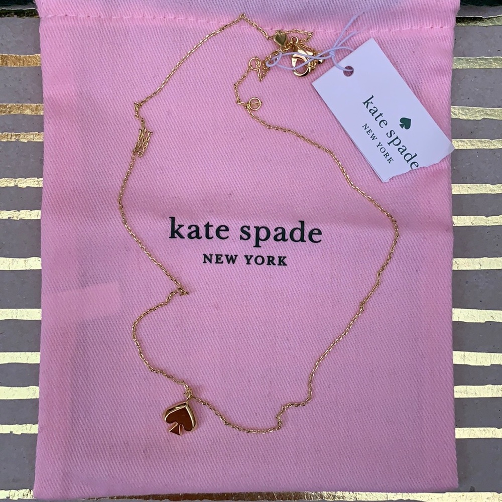 Kate Spade Everyday Spade necklace. Gold color